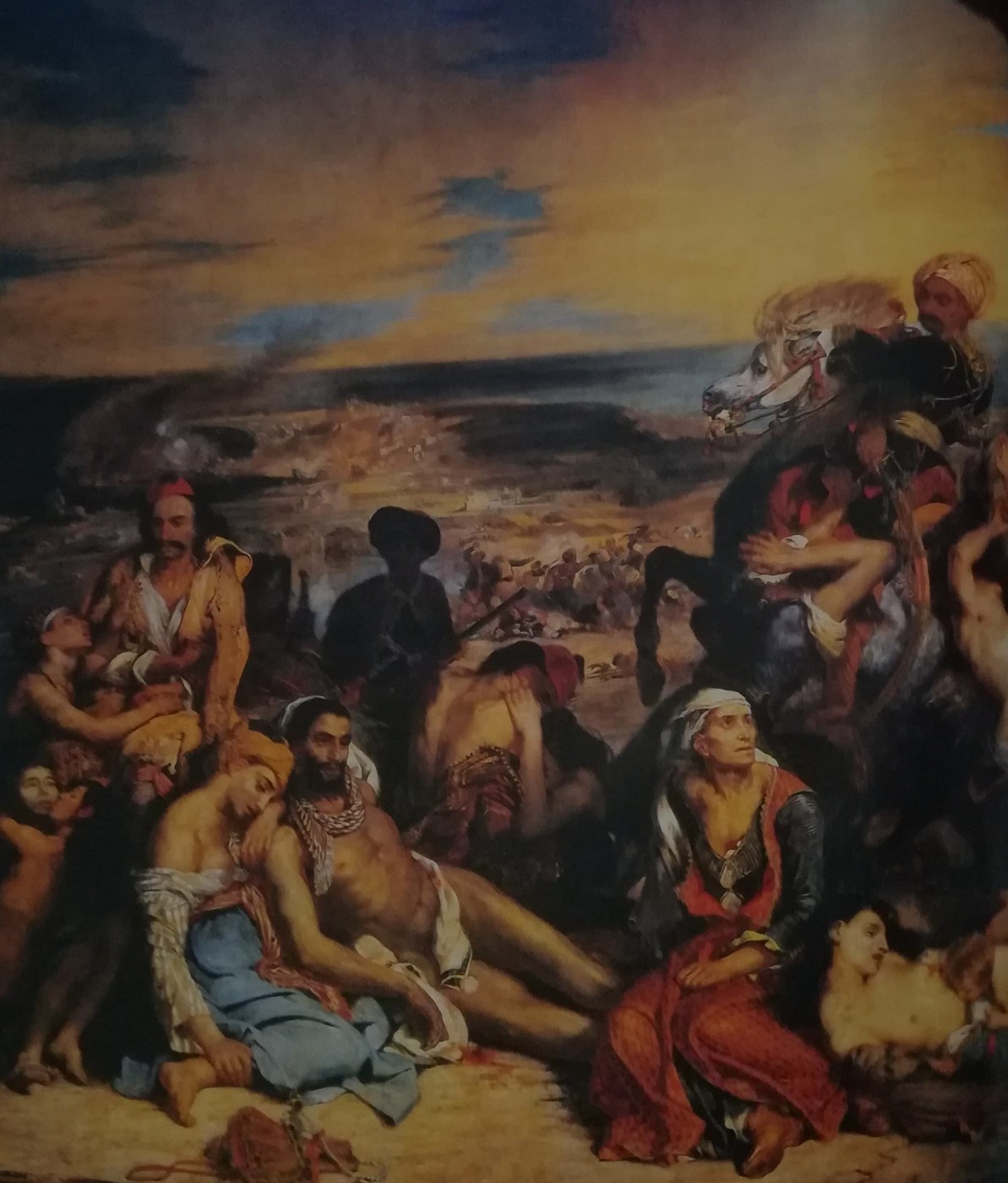 Episodi dei massacri di Scio: famiglie greche attendono la morte o la schiavitù - Eugene Delacroix, 1824