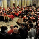 a pranzo all’interno della chiesa sant’Egidio