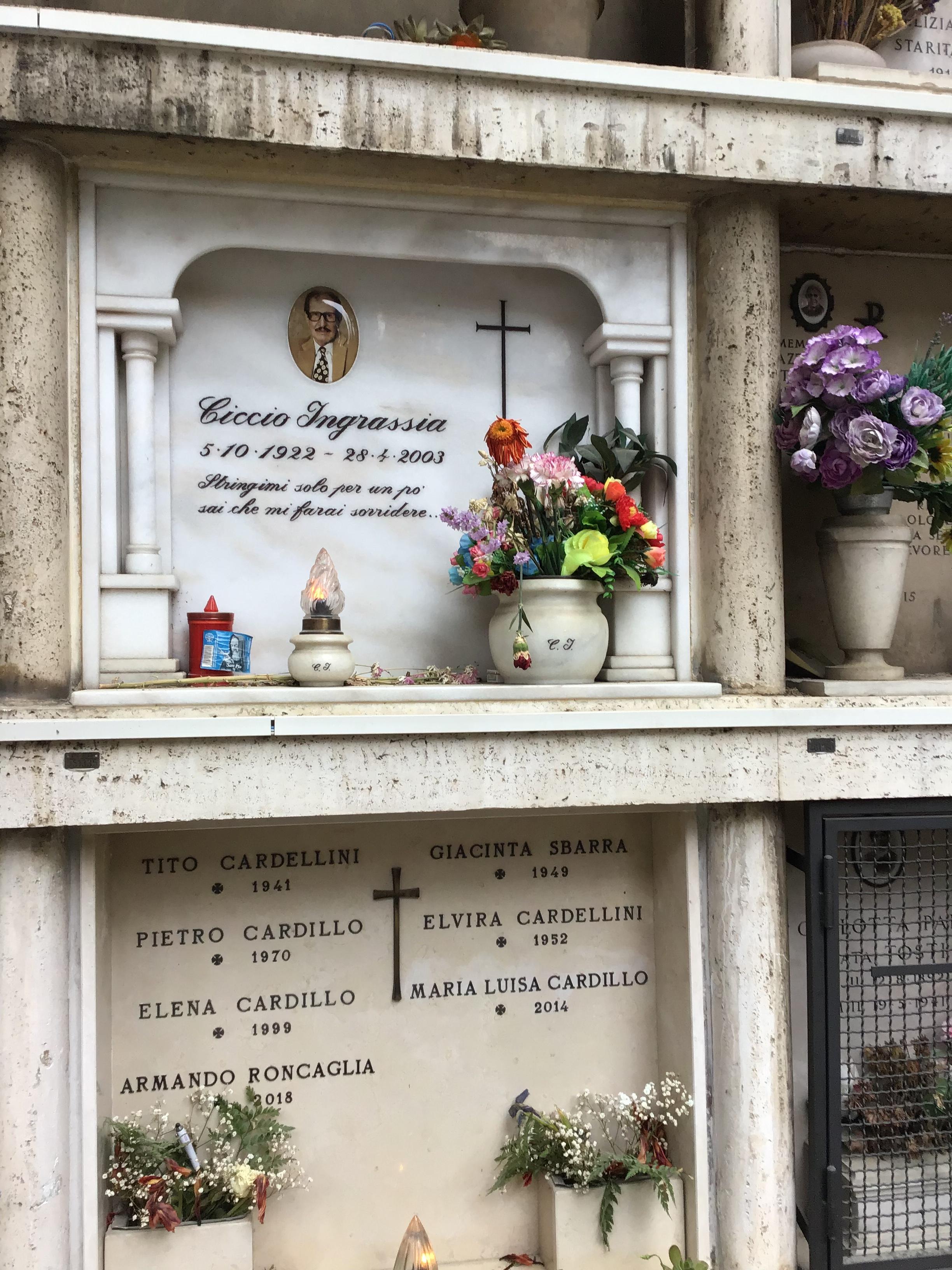 Ciccio Ingrassia - Tombe famose al cimitero del Verano