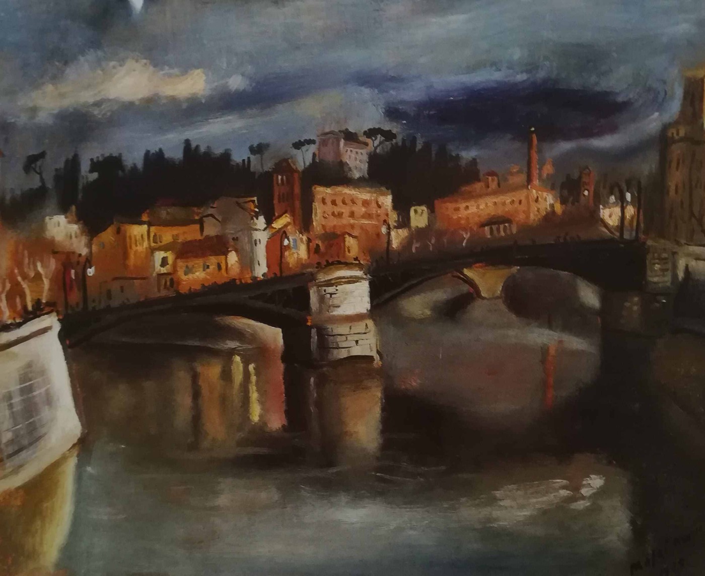 Tramonto sul lungotevere - Mario Mafai, 1929