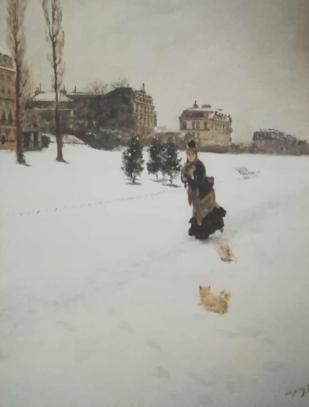 Sulla neve - Giuseppe De Nittis, 1875