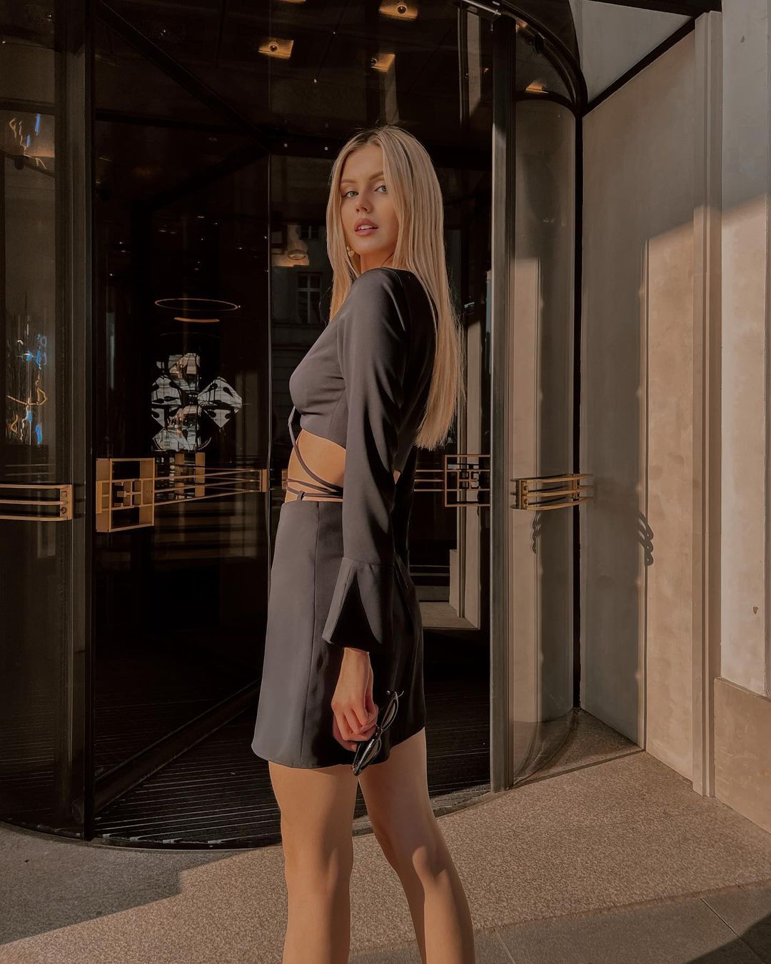 the elegance of a masterfully worn dress