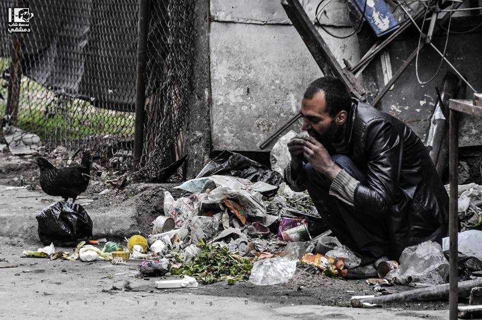 quando si è affamati anche gli scarti alimentari nella spazzatura vanno bene