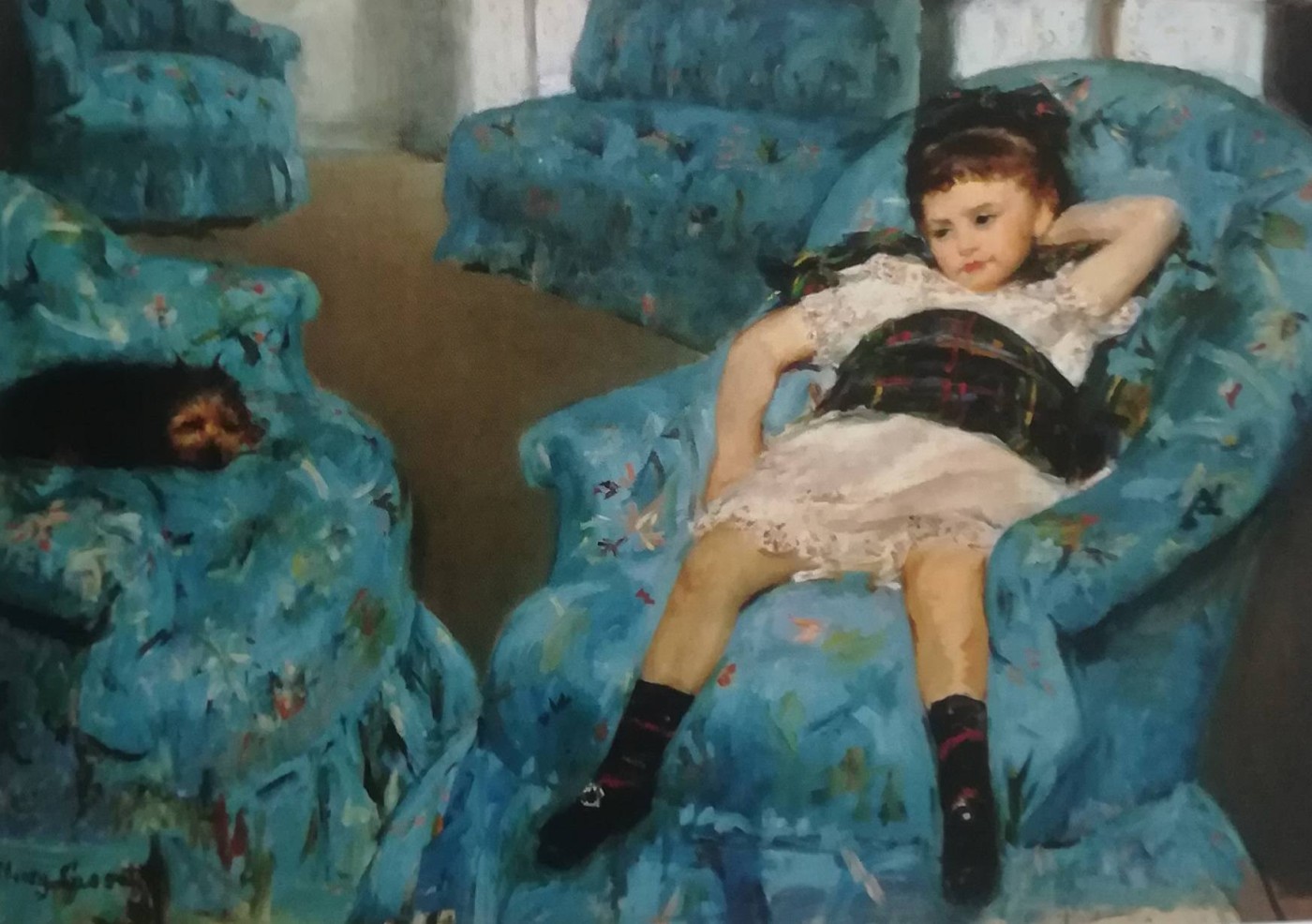 Bambina sulla poltrona blu - Mary Cassatt, 1878