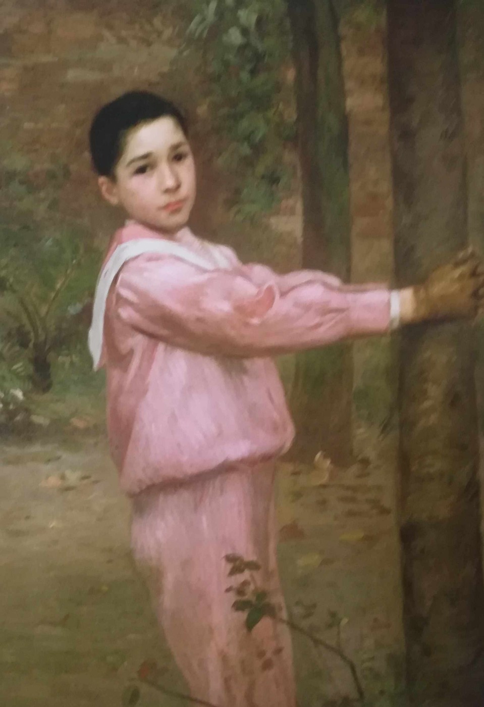 Jacques-Emile Blanche - ritratto di un ragazzo in un vestito da marinaio rosa 