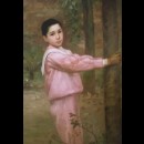 Jacques-Emile Blanche - ritratto di un ragazzo in un vestito da marinaio rosa