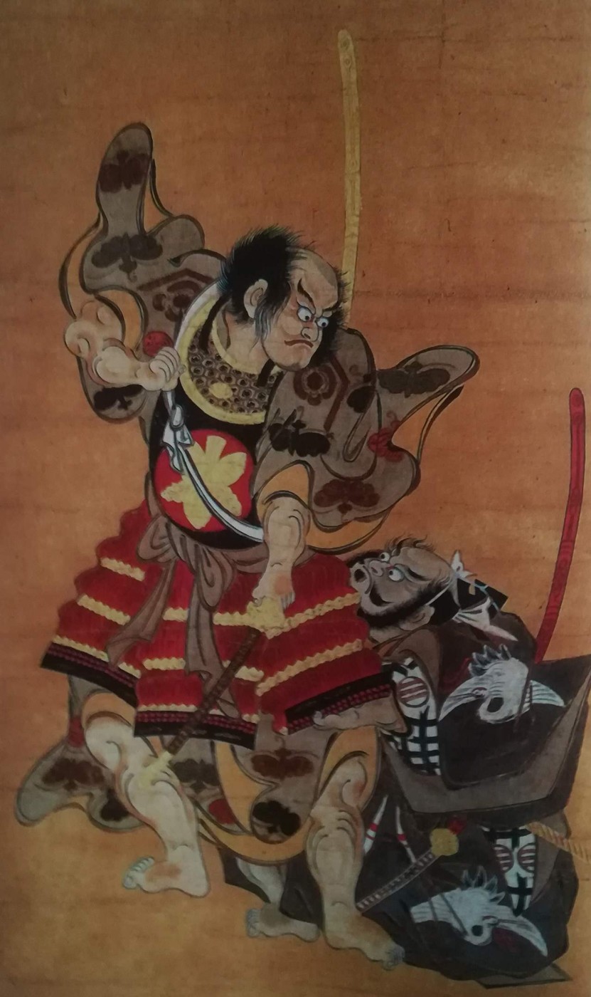 Due attori nel ruolo di guerrieri - Torii Kiyonobu I