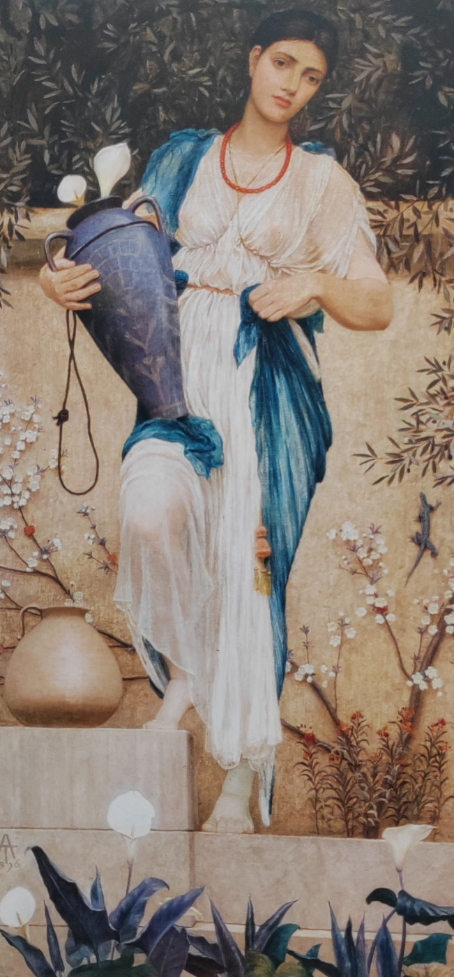 Thomas Armstrong- Woman with Lilies, 1876