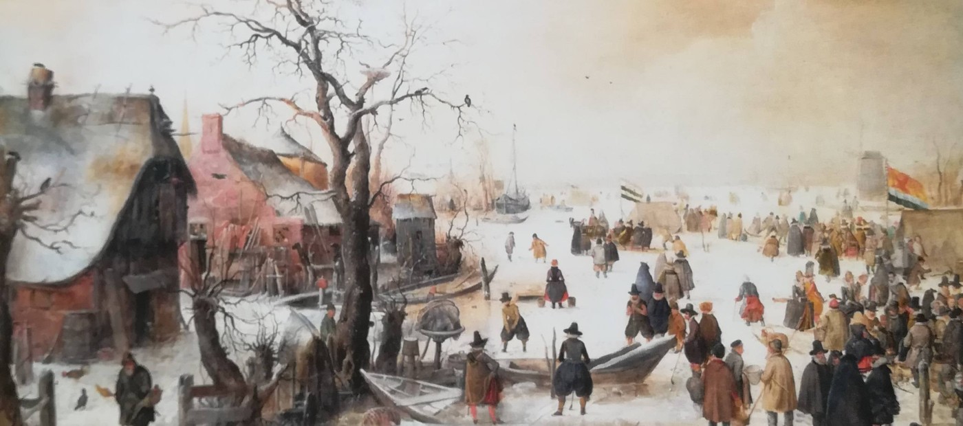 scena invernale su un canale - Hendrick Avercamp, 1615