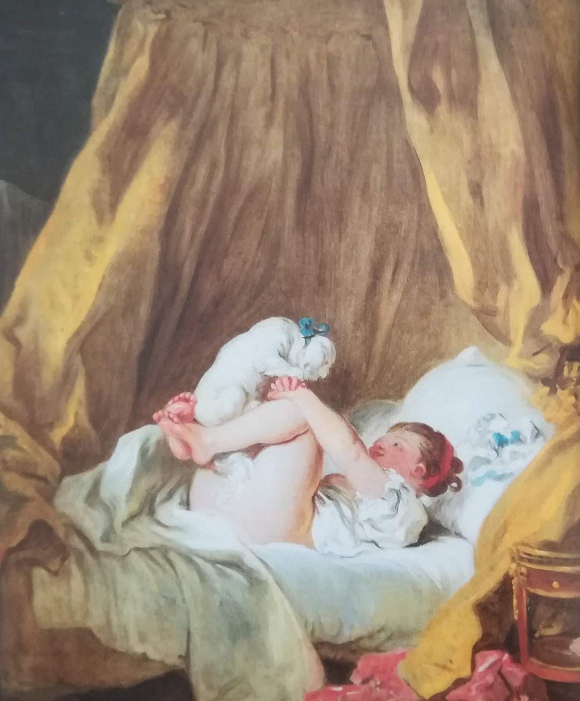 Giovane donna con il suo cane, 1770 circa