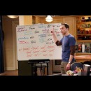 La lavagna di Sheldon piena di formule matematiche che nessuno capisce