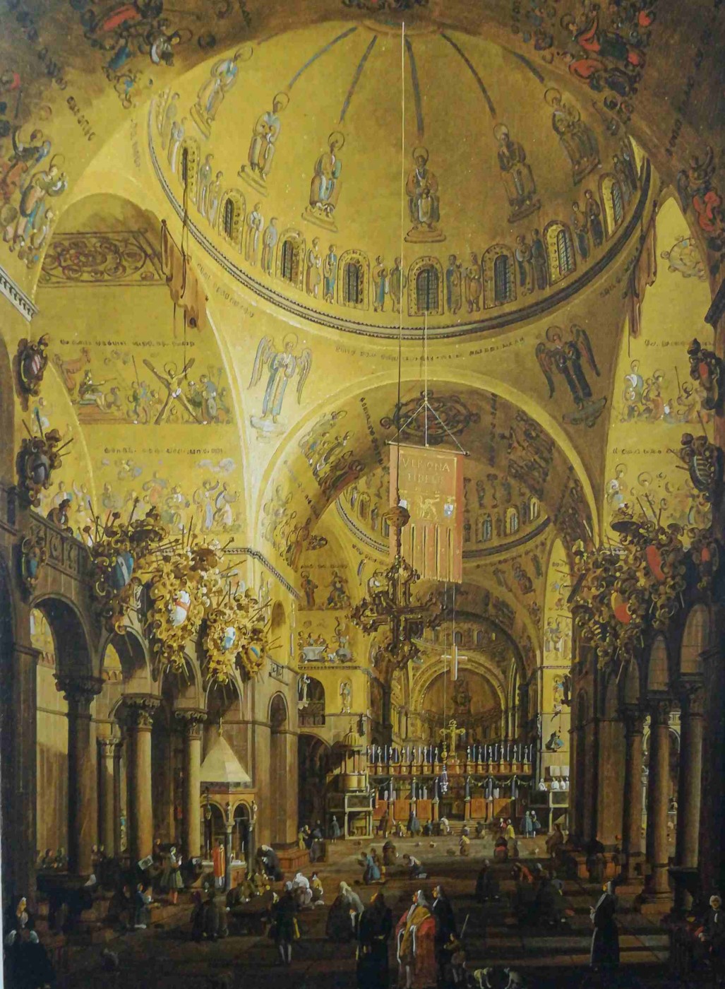 l’interno della Basilica di San Marco il venerdì Santo, di giorno, Venezia - Canaletto, 1744