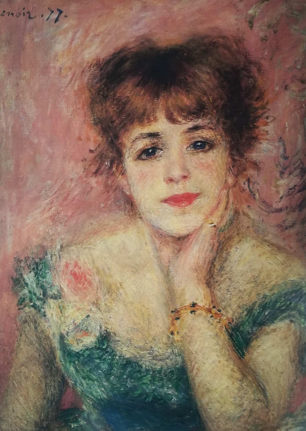Jeanne Samary in abito scollato (la fantasticheria), 1877