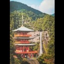 La cascata di Nachi a due passi della pagoda del tempio Seingantoji