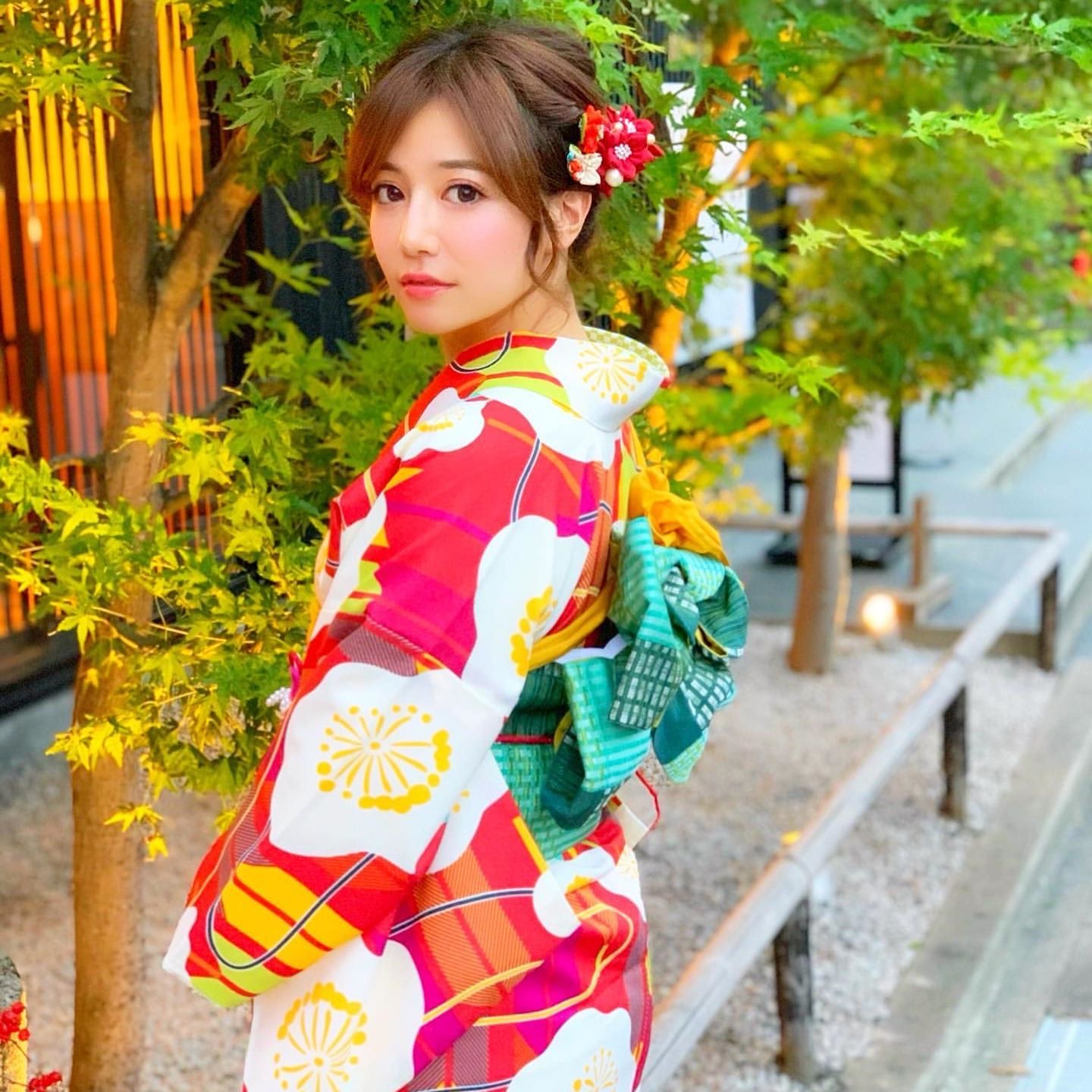 Ishii in un classico kimono giapponese