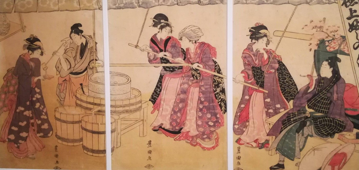 produzione di sakè di prima qualità - Utagawa Toyokuni