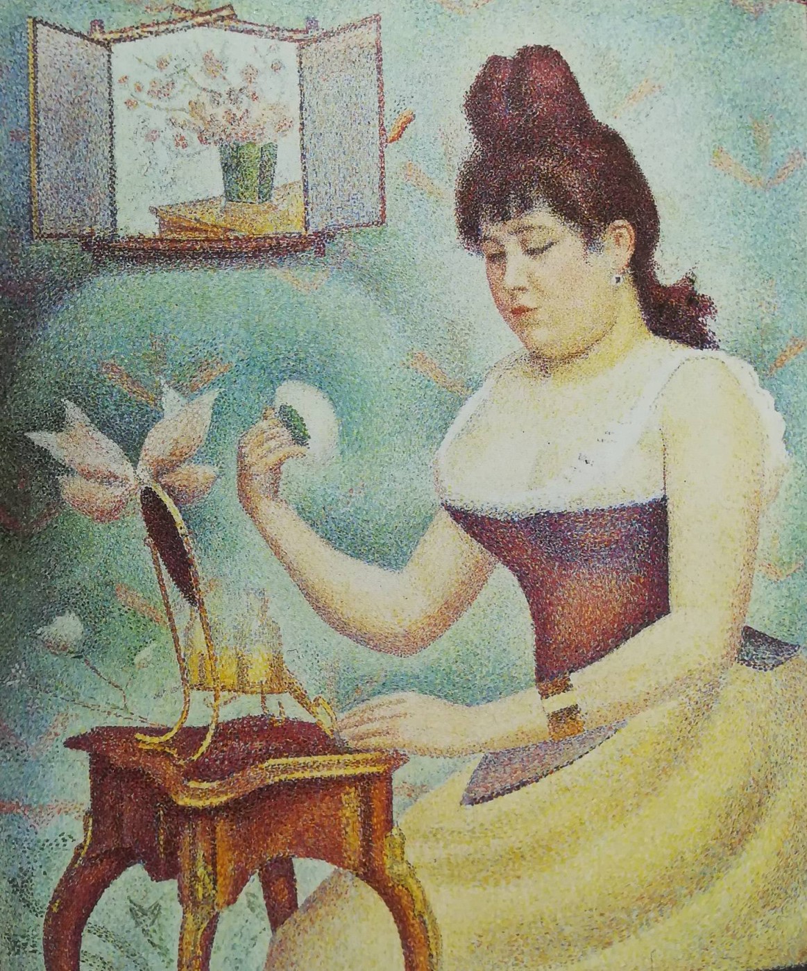 Giovane donna che si incipria - Georges Seurat, 1889