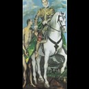 san Martino a cavallo divide il mantello con un mendicante