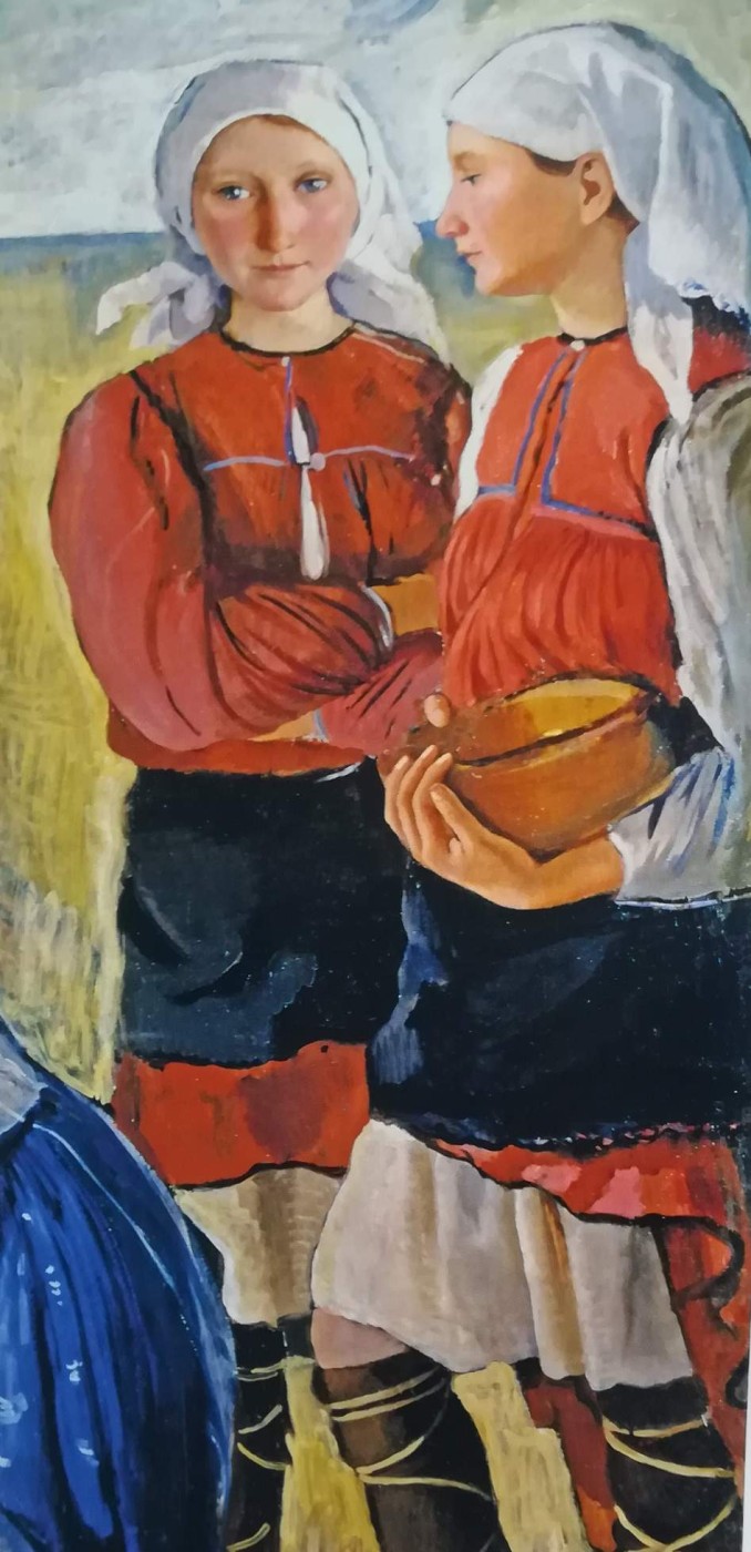 due ragazze di campagna - Zinaida Serebrjakova, 1915 circa