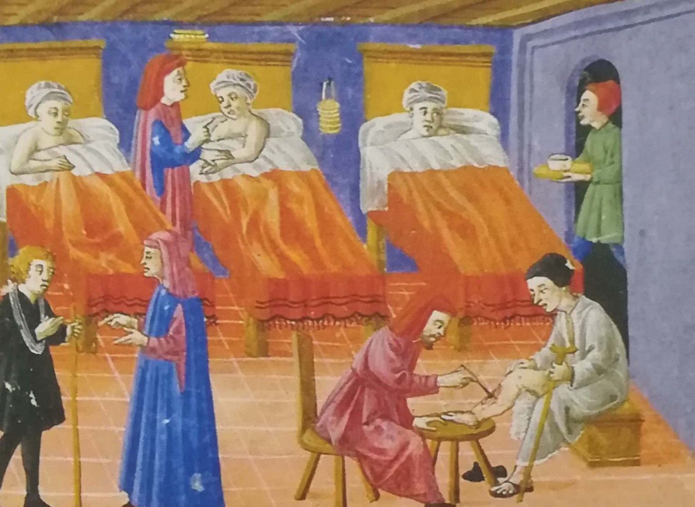 miniatura tratta dal manoscritto Laurenziano Gaddi 24, c. 247v., Firenze, biblioteca Medicea Laurenziana
