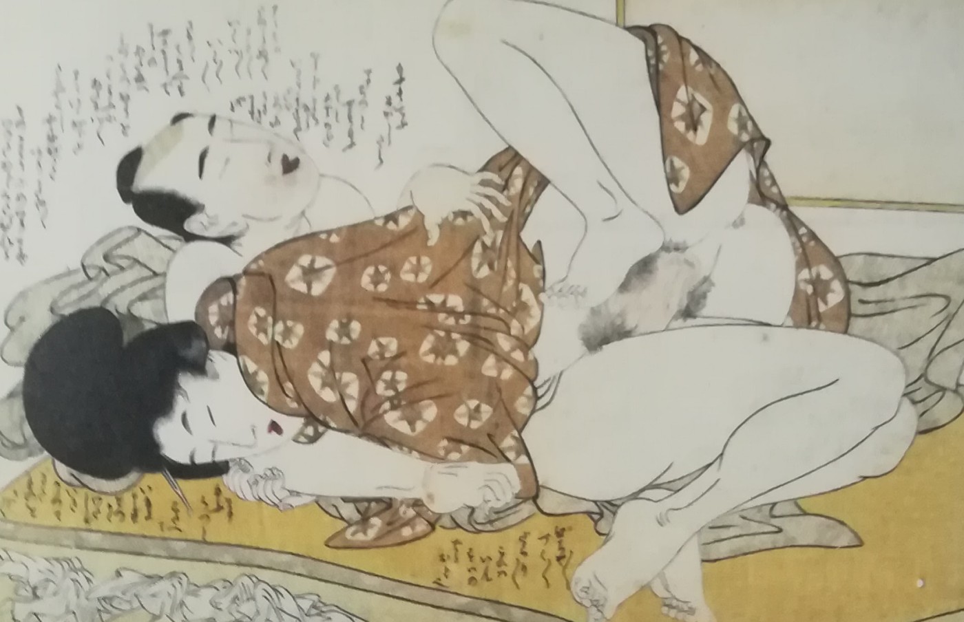 Amanti sdraiati su un futon - Kitagawa Utamaro