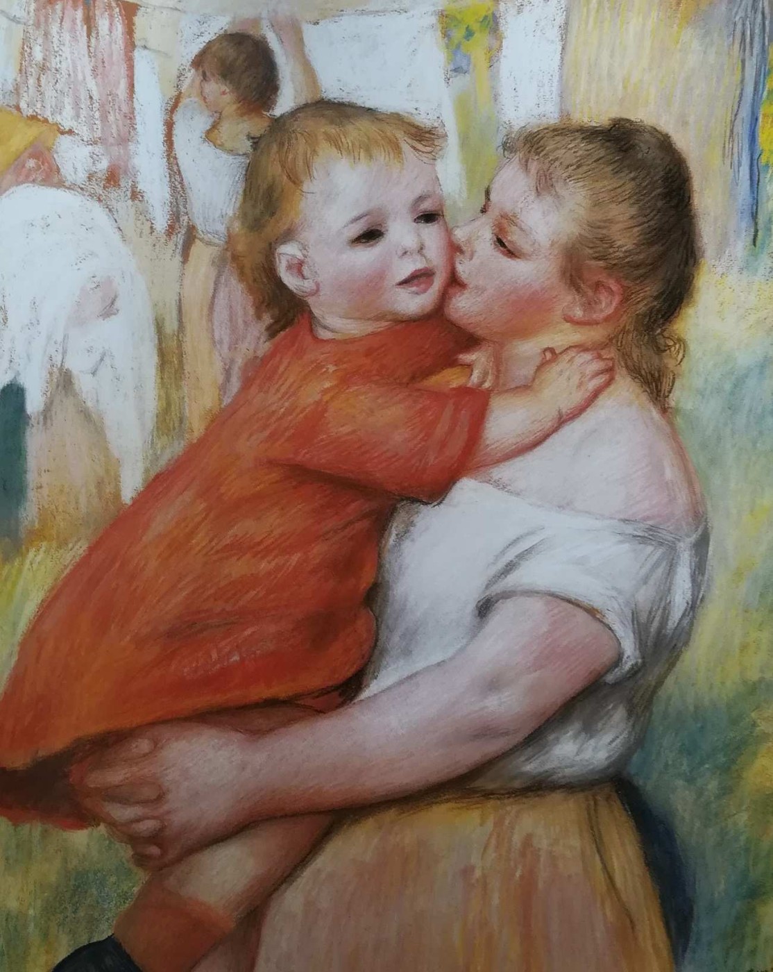 Lavandaia con bambino (Aline e Pierre), 1886 circa
