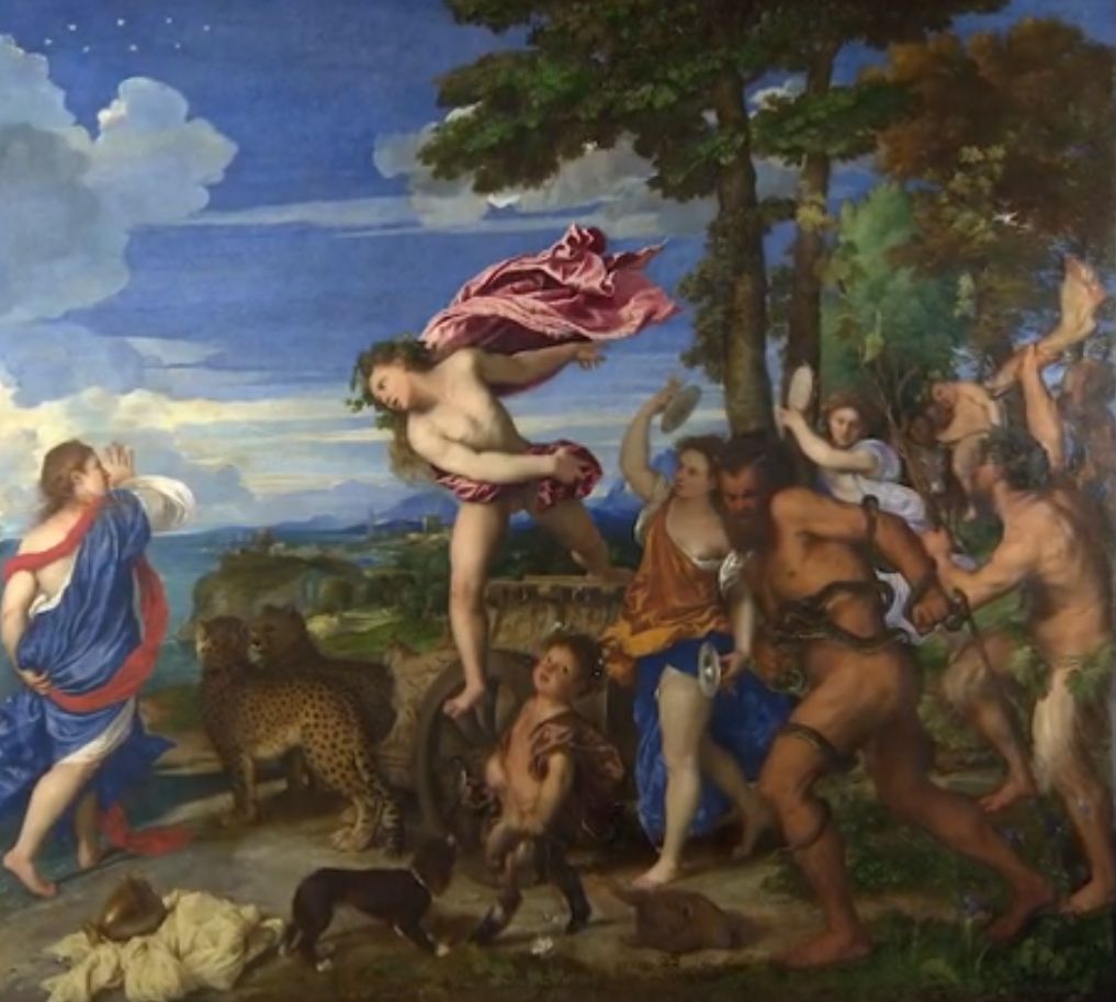 Bacco e Arianna, la pittura di Tiziano