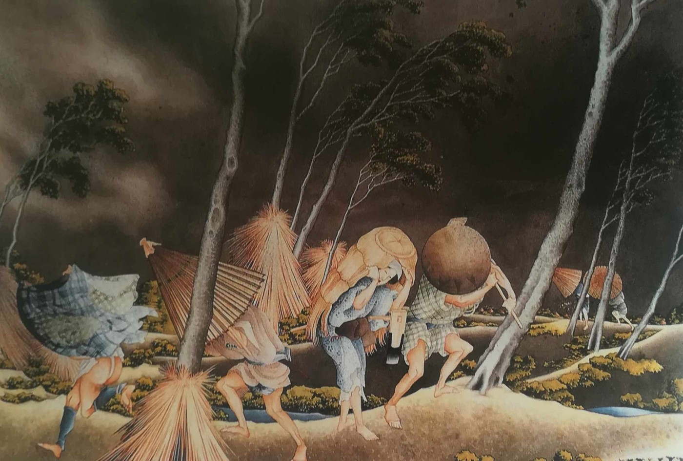 Acquazzone improvviso - Hokusai, 1826 circa