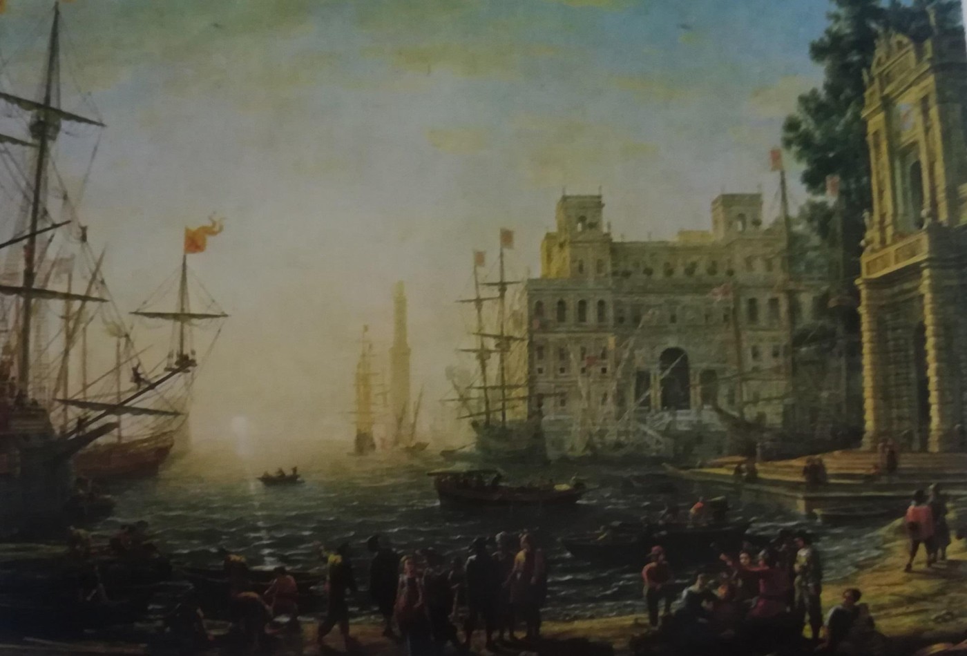 veduta di porto con villa Medici - Claude Lorrain