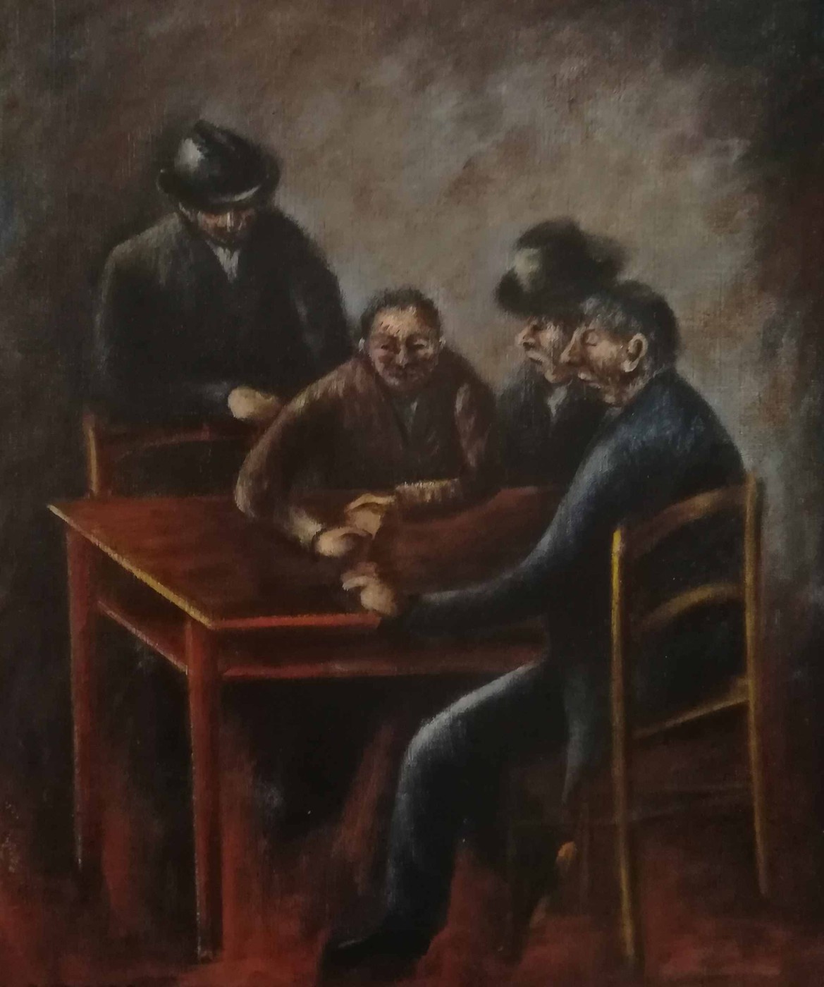 La partita a carte - Ottone Rosai, 1940