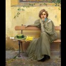 Elena Vecchi posa in Sogni di Vittorio Corcos