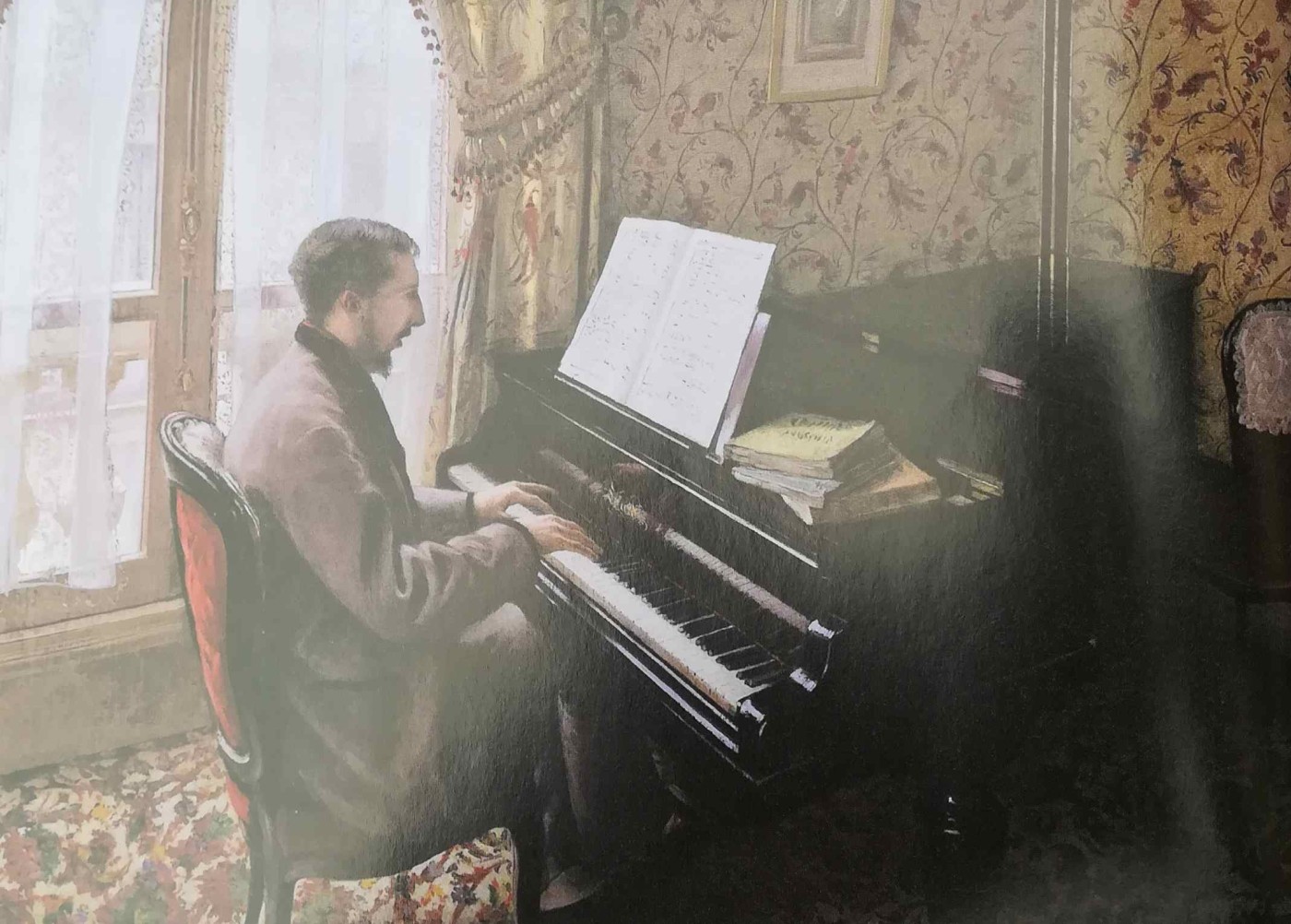 Giovane uomo al piano - Caillebotte, 1876