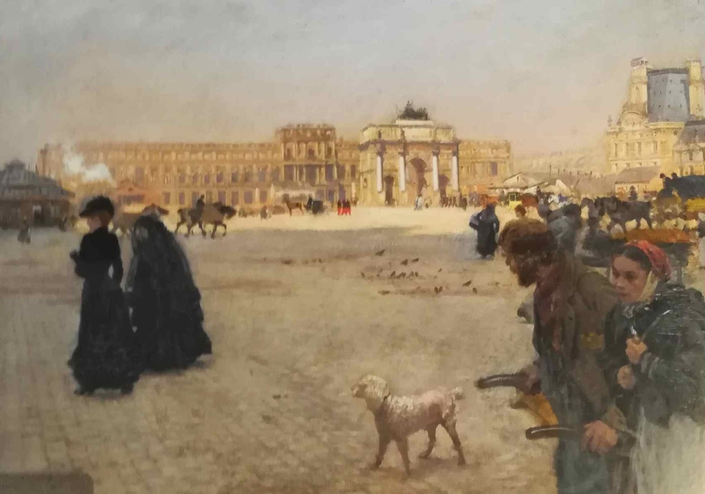 Place de Carrousel, le rovine delle Tuileries nel 1882