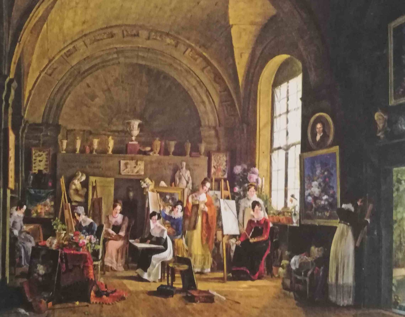 Philippe-Jacques van Bree - lo studio del pittore di fiori Frans van Dael alla Sorbona, 1816
