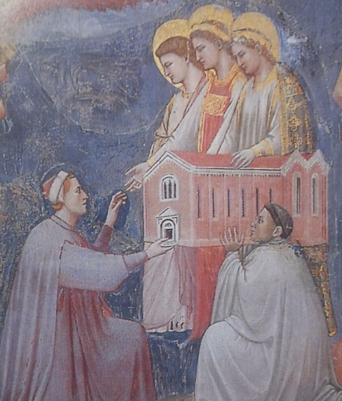 Enrico Scrovegni offre il modellino della cappella a Maria in espiazione del peccato di usura del padre