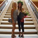 festeggiando la laurea dell’amica