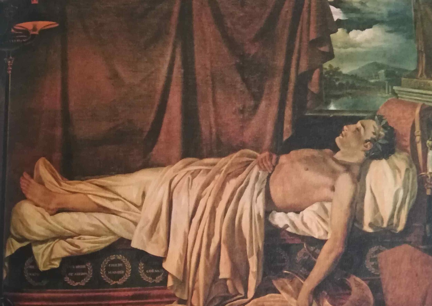 Joseph-Denis Odevaere - Lord Byron sul suo letto di morte, 1826
