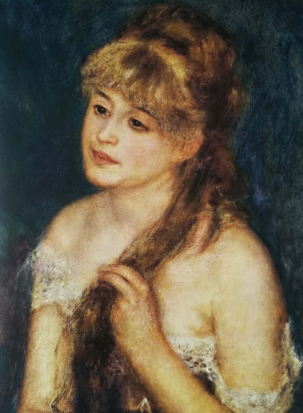ragazza che si intreccia i capelli (la signorina Muller)