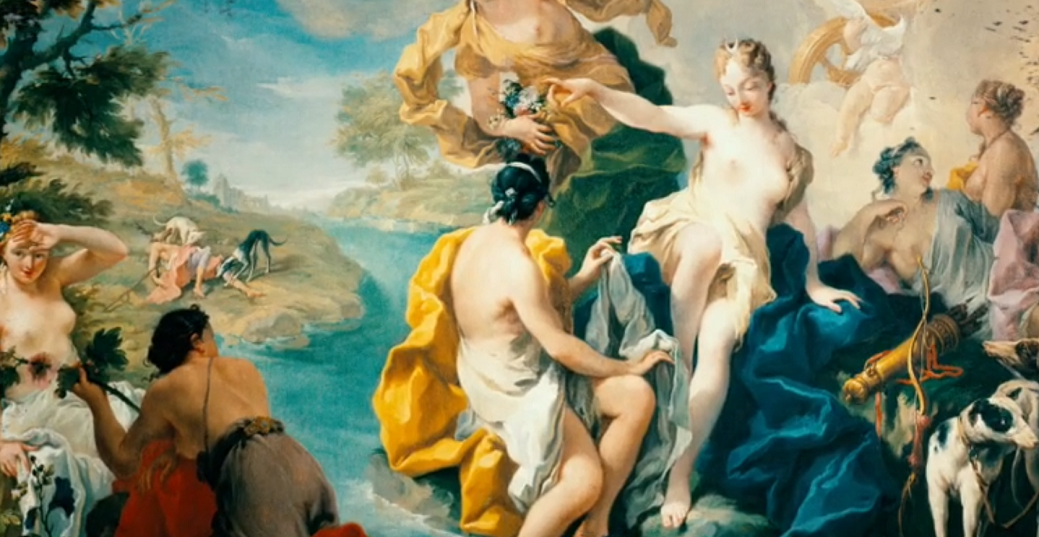 Atteone osserva Artemide mentre fa il bagno nuda