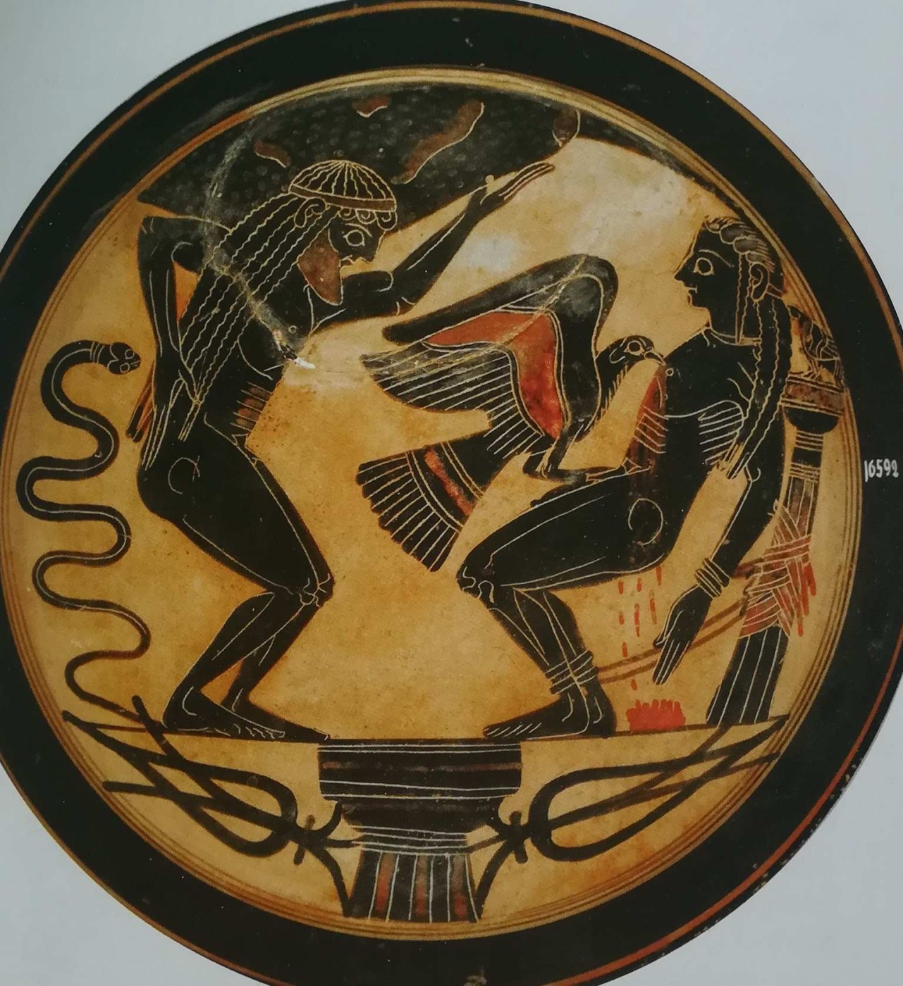 Il tormento di Atlante e Prometeo. tazza del VI a.C. esposta ai Musei Vaticani