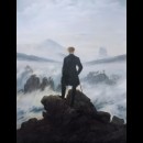 Il Viandante sul mare di nebbia di Caspar David Friedrich