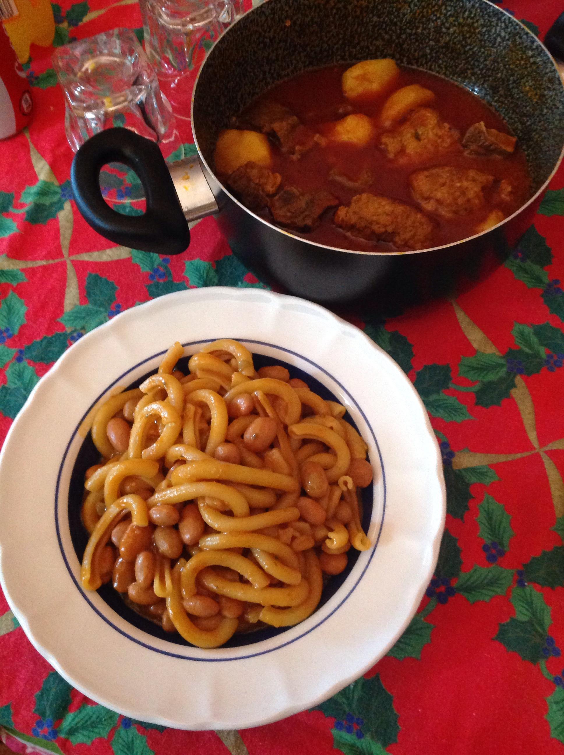 fagioli e spezzatino di polpette, che bontà