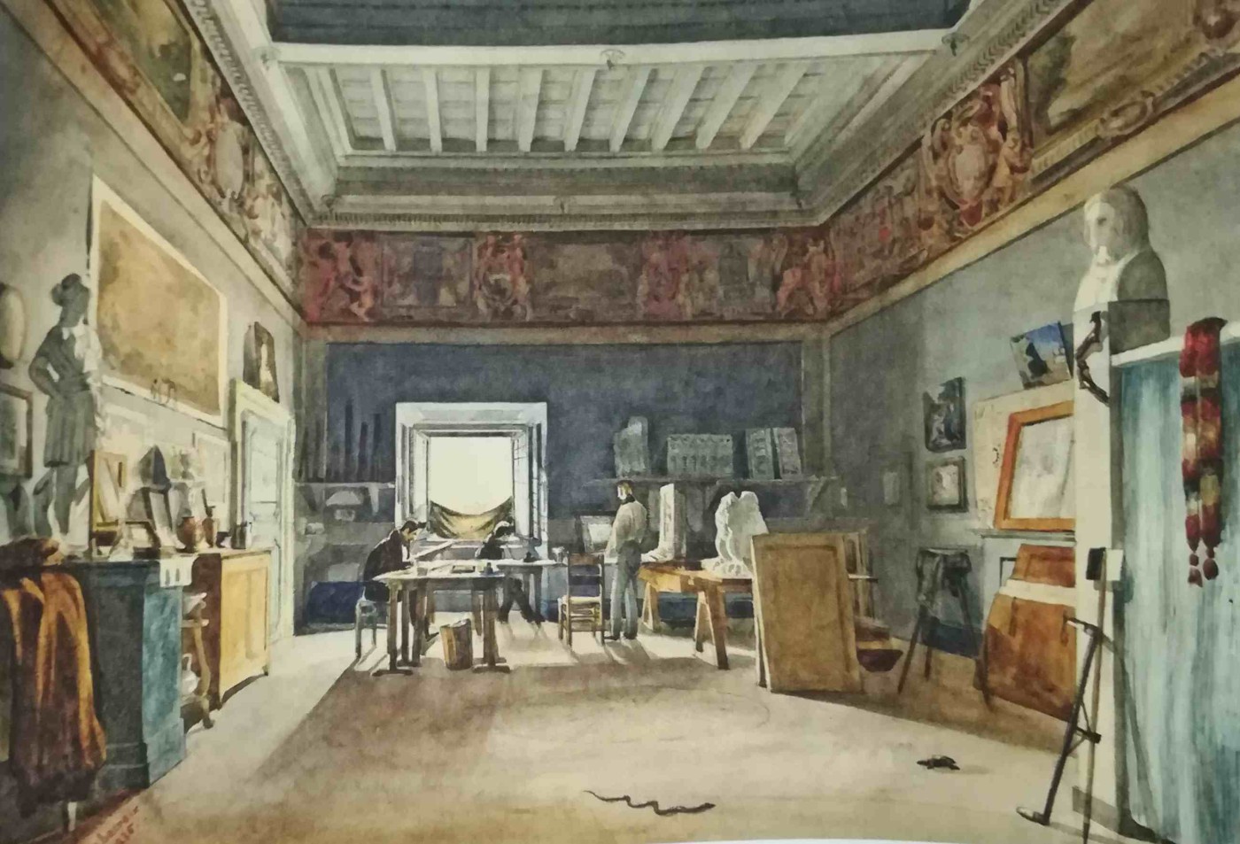 uno studio a Villa Medici, Roma - Joseph Eugene Lacroix, 1835 