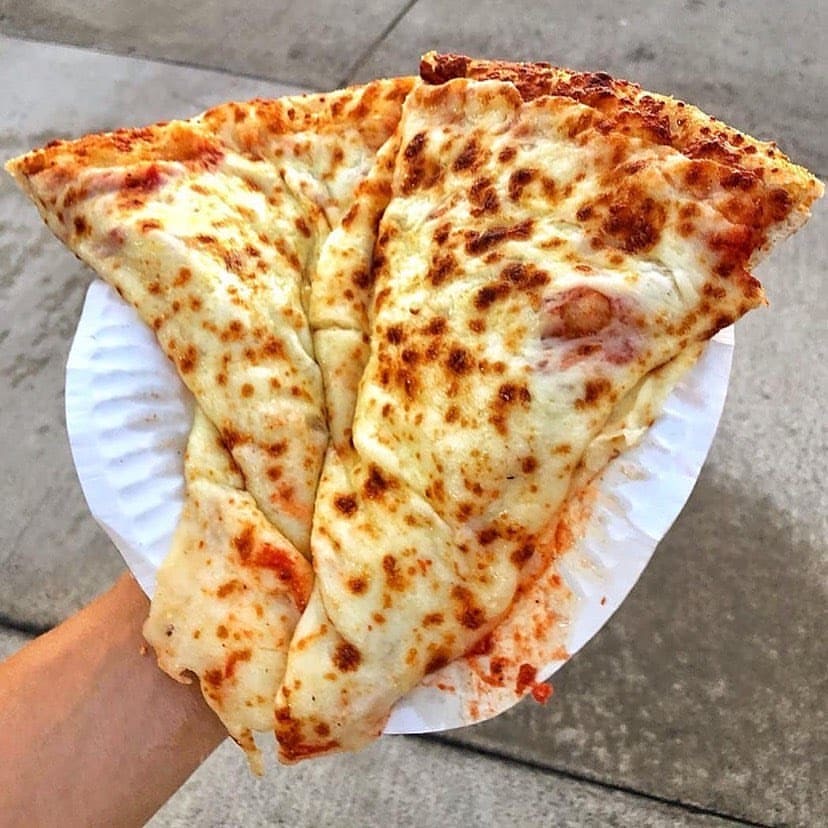 pizza bella calda e cicciotosa appena sfornata