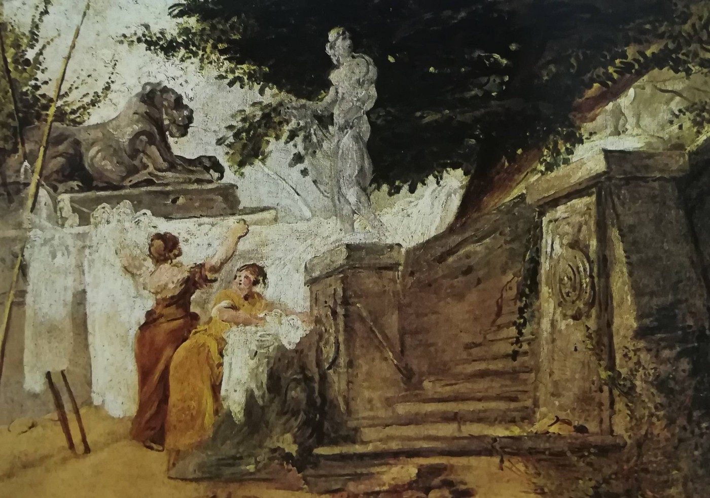 Lavandaie in un giardino patrizio
