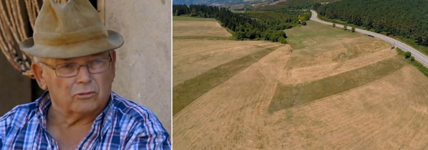 campo di grano a Corneas in Spagna, pista di atterraggio dei tedeschi in fuga indicato da un testimone oculare