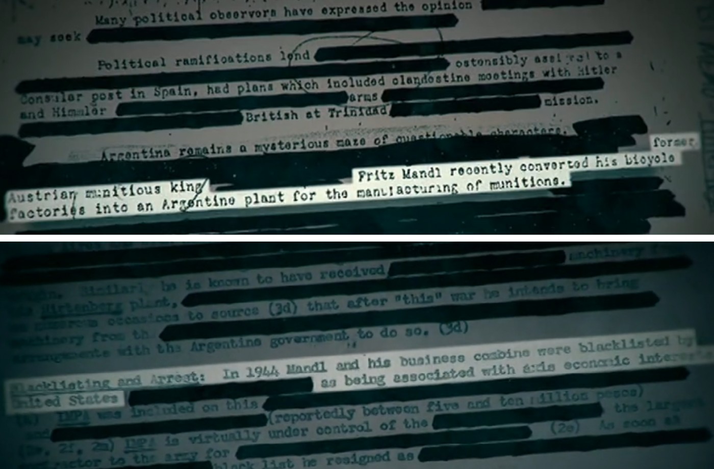 Fritz Mandl (nella lista nera dal 1944) converte la sua attività di biciclette in munizioni. Documenti FBI desecretati