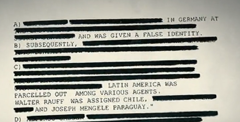 documento desecretato della C.I.A. parla di come i nazisti si erano spartiti il controllo del sudamerica