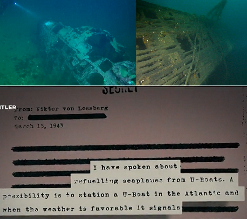 idrovolante e ubot ritrovati a Narvik e documento OSS che valuta rifornimento idrovolante in pieno oceano