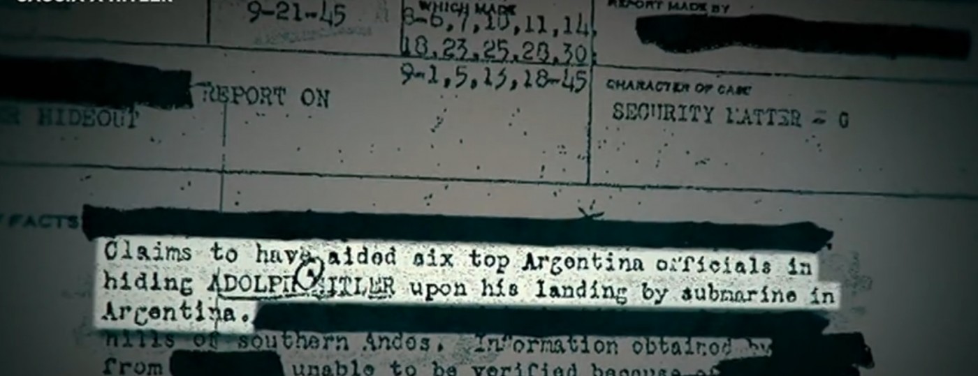 aiutati sei alti ufficiali argentini a nascondere Adolph Hitler in Argentina. Documento FBI desecretato